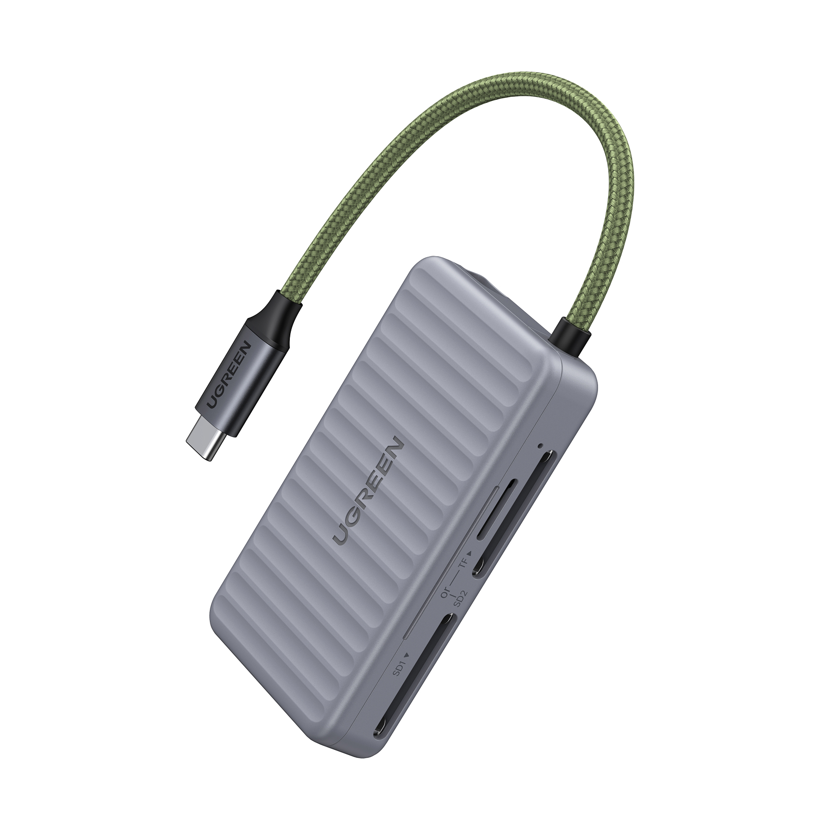 UGREEN Card Reader 55886 1xUSB-C,2xSD,1xTF, Grey