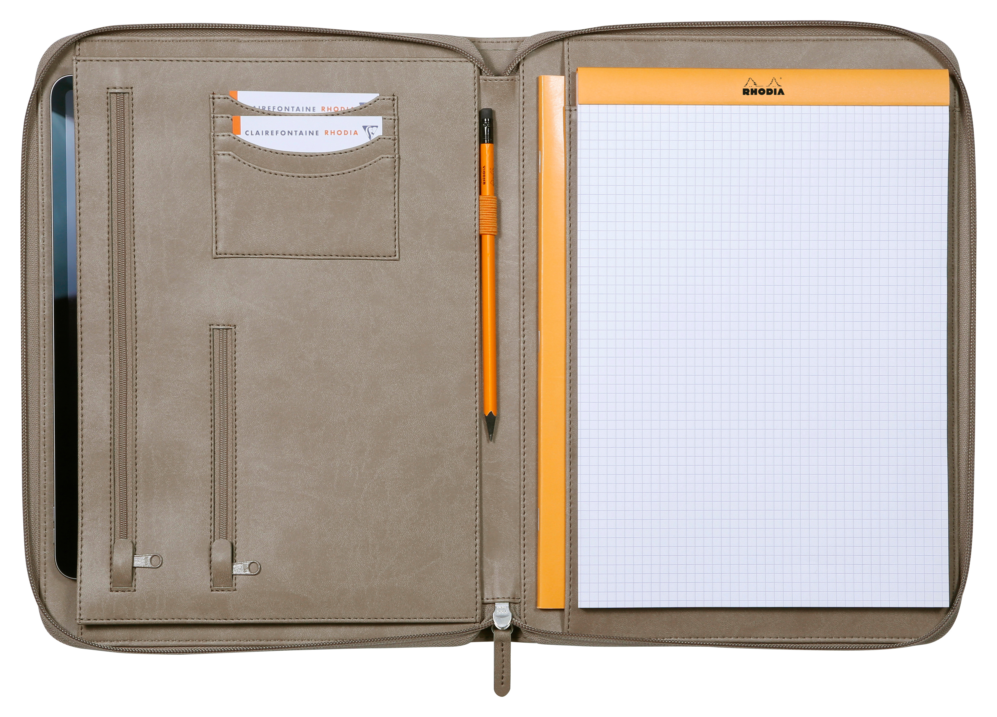 RHODIA Konferenzmappe A4 168117C taupe