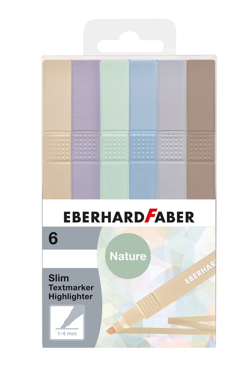 EBERHARD FABER Textmarker Slim 551505 natural shades 6 Stück