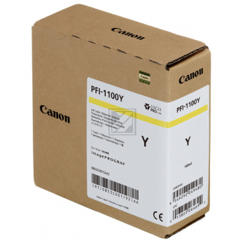CANON Tintenpatrone yellow PFI1100Y iPF PRO-2000/PRO-6000S 160ml CANON Tintenpatrone yellow PFI1100Y iPF PRO-2000/PRO-6000S 160ml