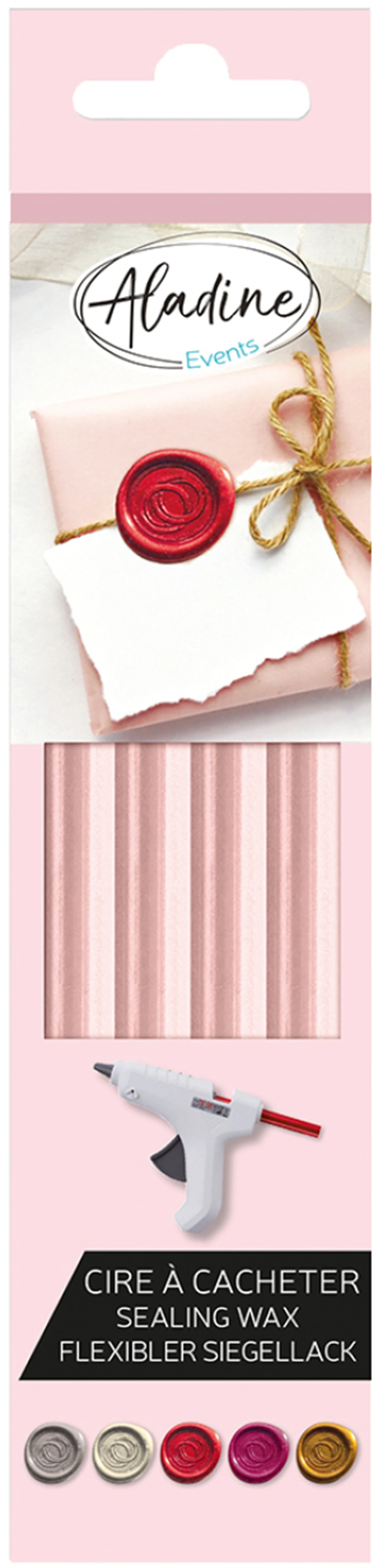ALADINE Siegelwachs 72447 pastell rosa 4 Stück