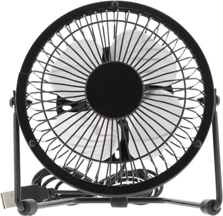 DELTACO USB Fan 10 cm, USB-A FT-750 aluminium, Black