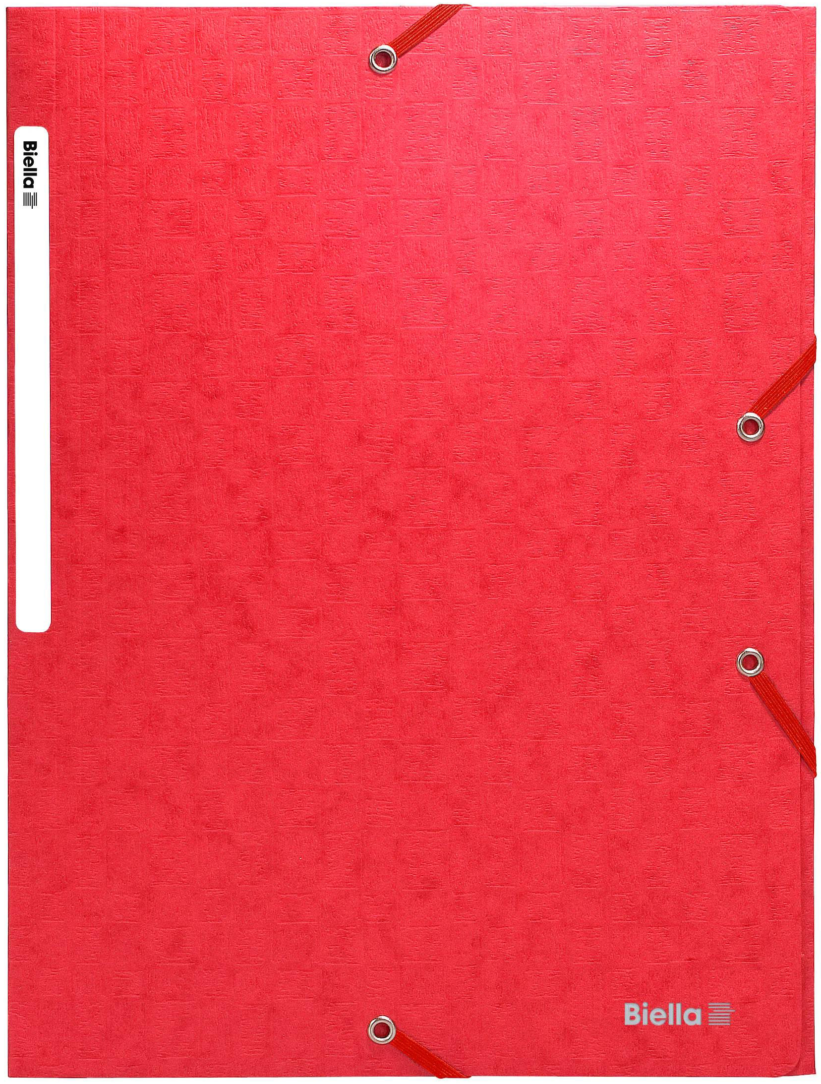 BIELLA Gummibandmappe A4 17840045U rot, 590gm2 220 Bl.