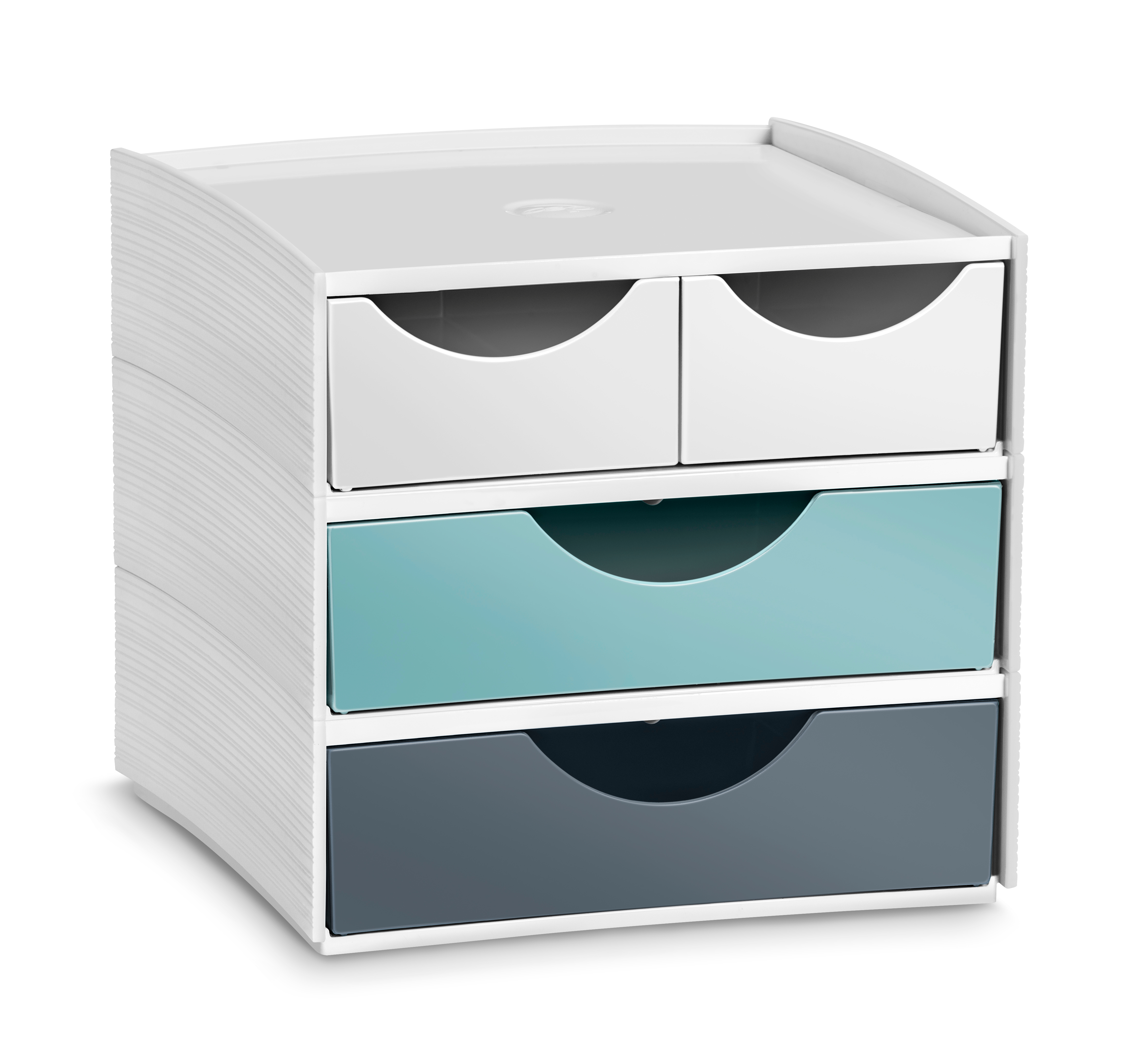 CEP Schubladenbox MyCube Riviera 1032112961 weiss/grau/mint 4 Schubl.