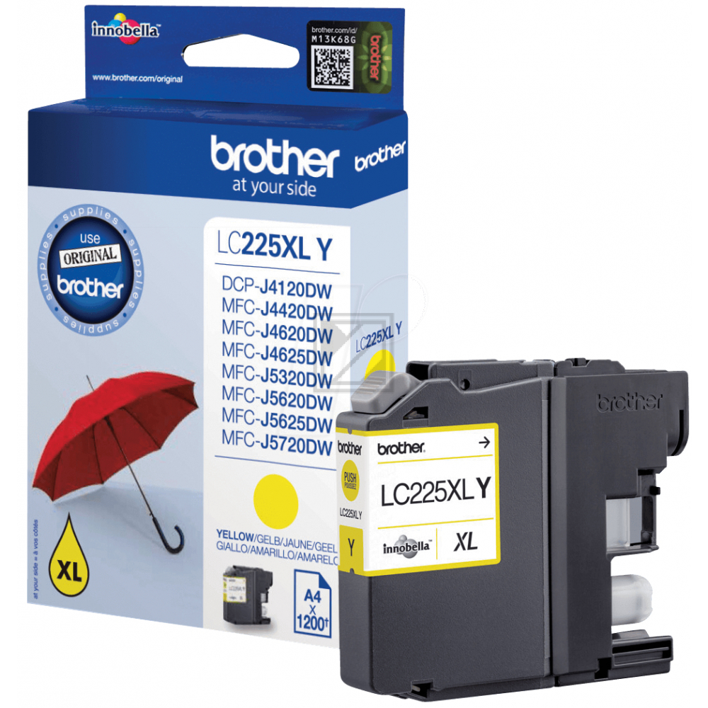 BROTHER Tintenpatrone yellow LC-225XLY MFC-J5620DW 1200 Seiten BROTHER Tintenpatrone yellow LC-225XLY MFC-J5620DW 1200 Seiten