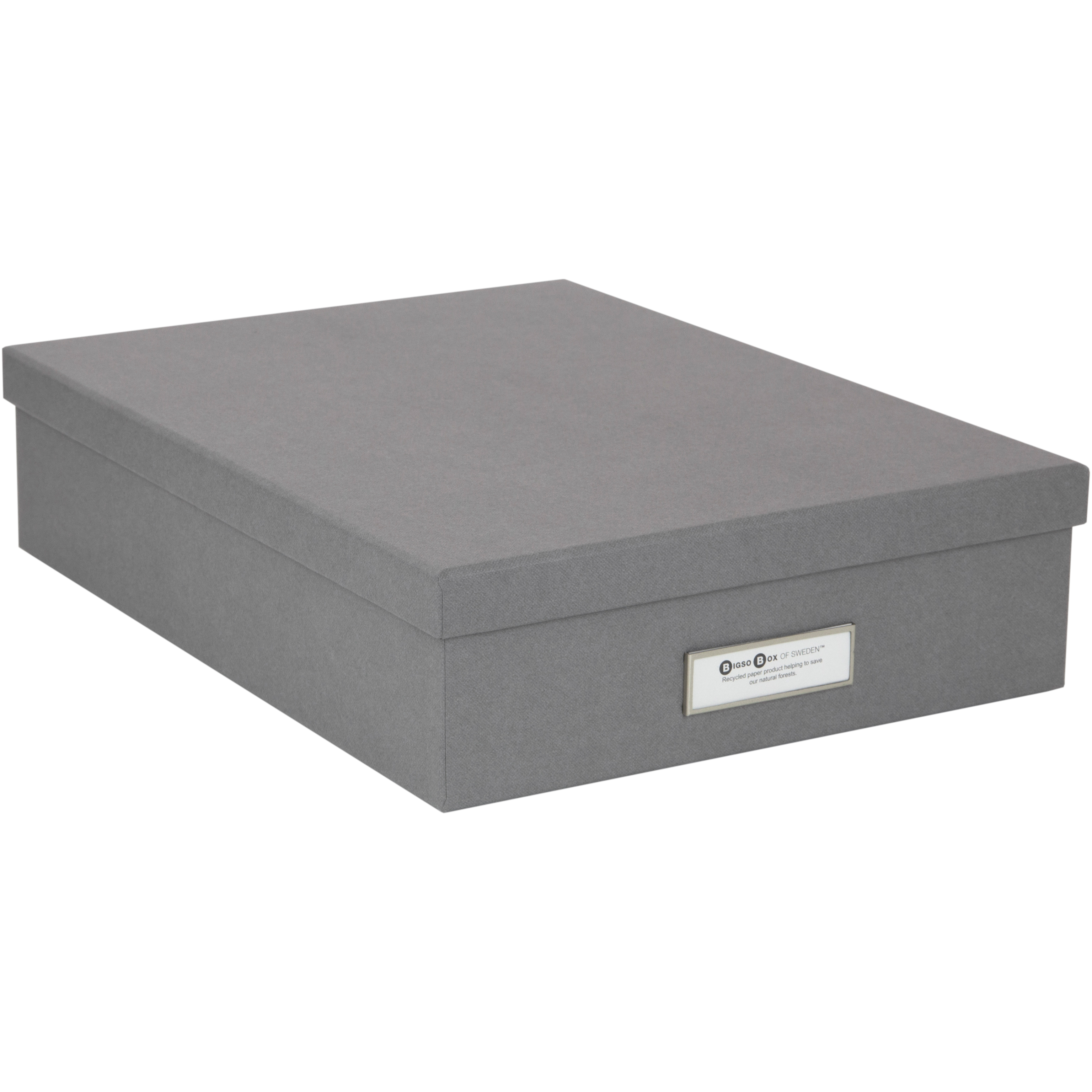 BIGSO BOX OF SWEDEN Aufbewahrungsbox Oskar A4 945154141 grau 26x35x8.5cm
