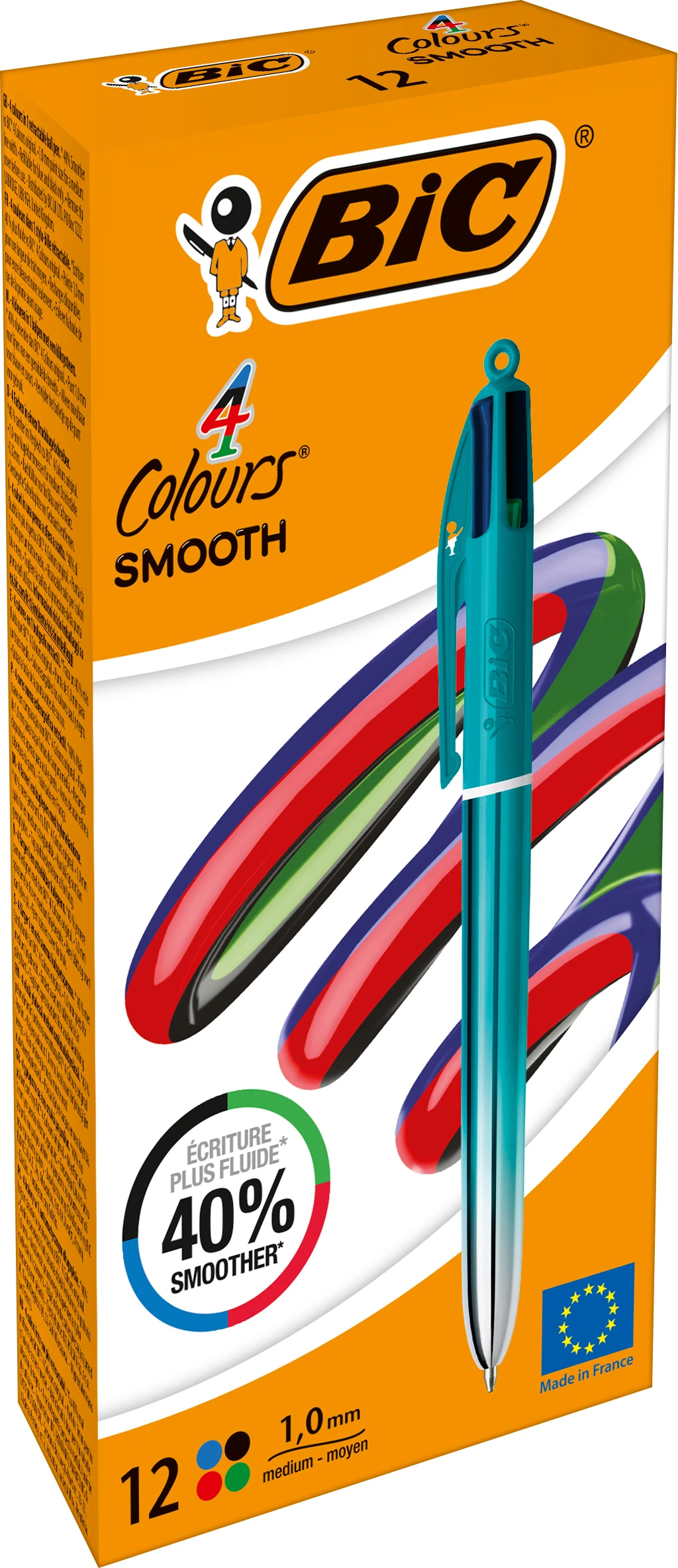 BIC Kugelschreiber 4 Colours 0.4mm 524092 Smooth Grad, grün