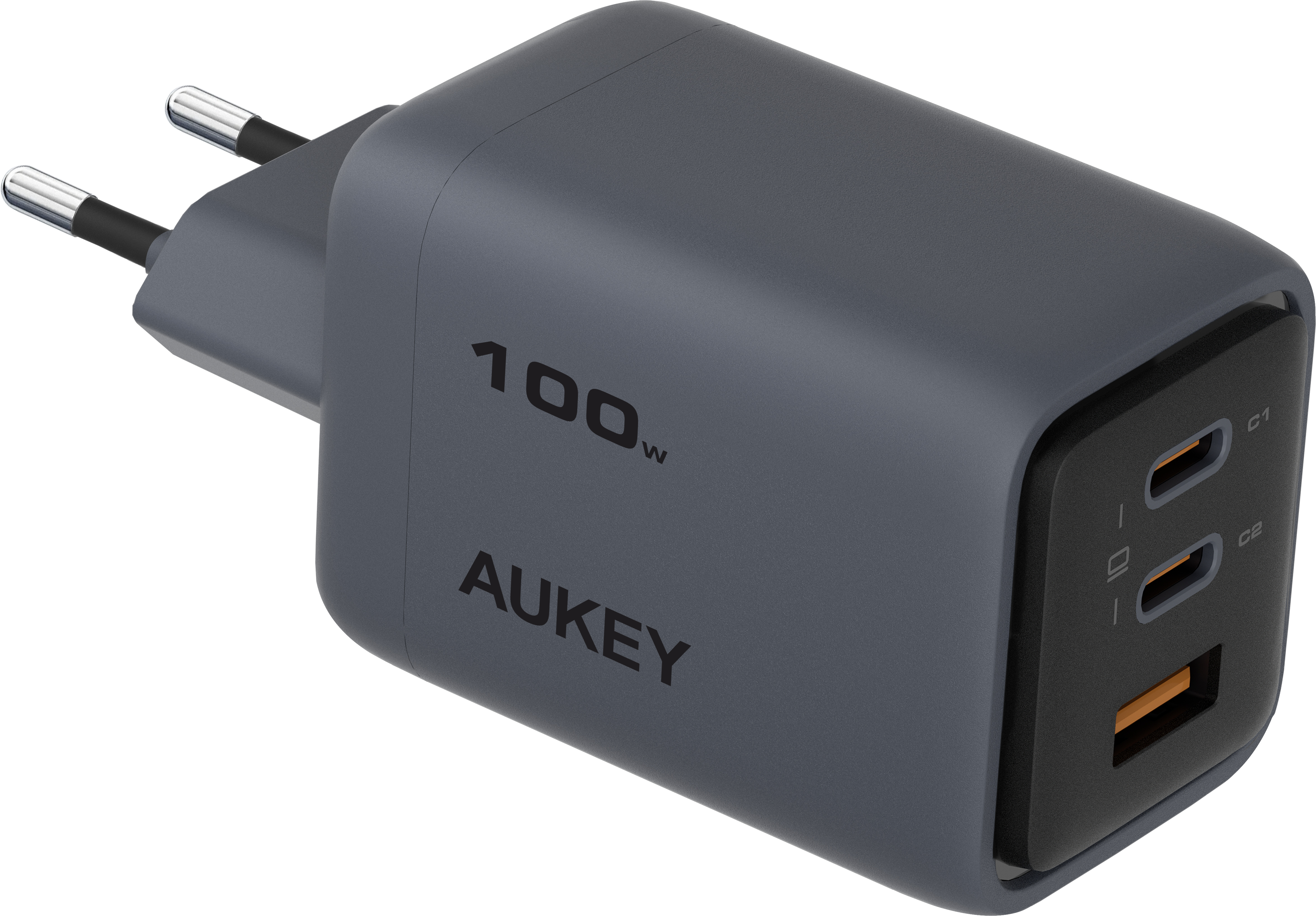AUKEY Comet Mix 100W GaN PD PA-C5 4-Port, Wall Charger Grey