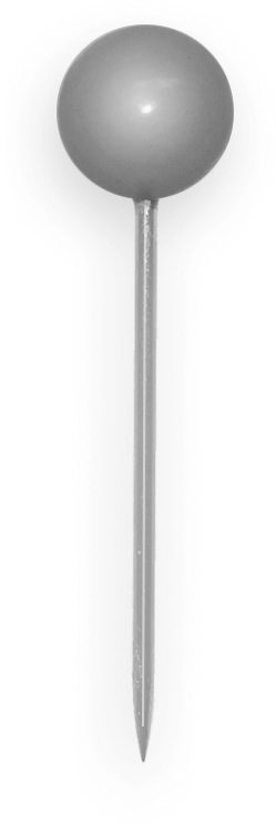 ALCO Landkartennadeln 5mmx16mm 629 grau 100 Stück