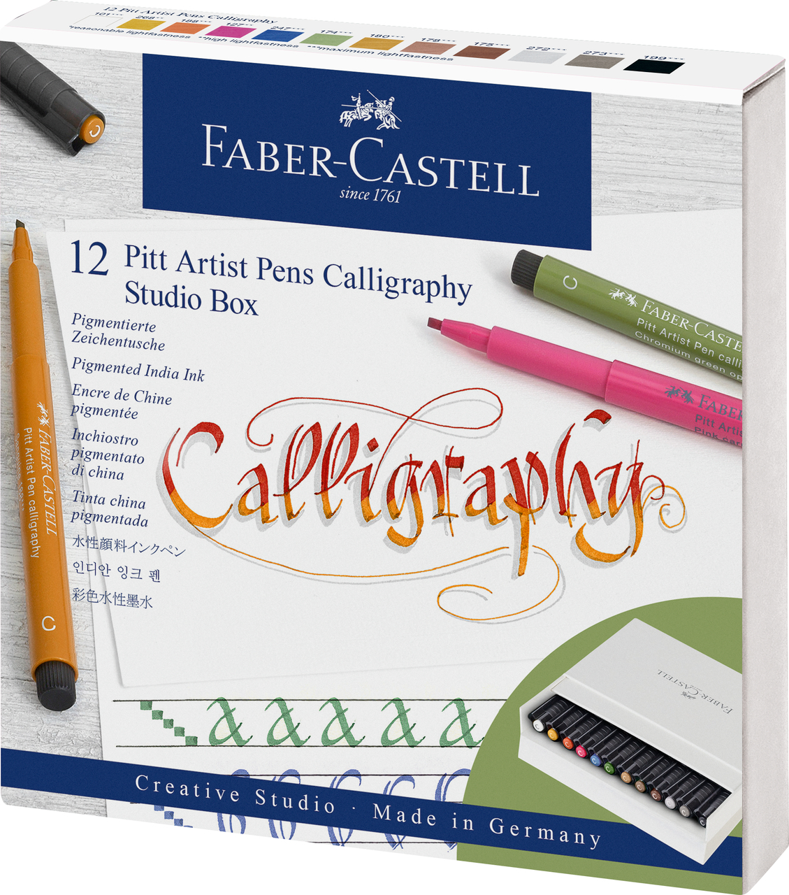 FABER-CASTELL Artist Pen Tuschestift 167512 assortiert 12 Stk.