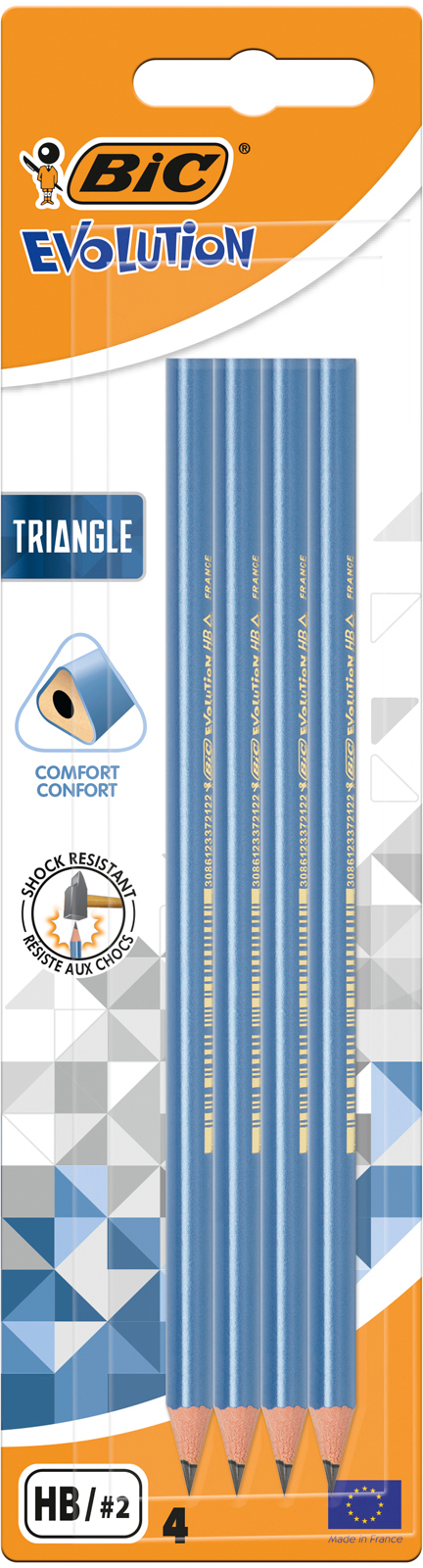 BIC Bleistift Evolution HB 964912 Triangel 4 Stück