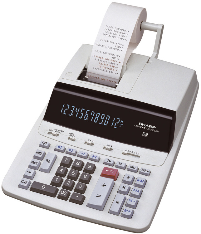 SHARP Tischrechner Strom CS2635RHGYSE beige 12-stellig