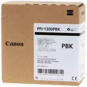 CANON Tintenpatrone photo schwarz PFI1300PB iPF PRO-2000/PRO-6000S 330ml CANON Tintenpatrone photo schwarz PFI1300PB iPF PRO-2000/PRO-6000S 330ml