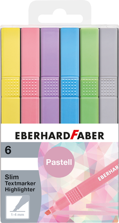 EBERHARD FABER Textmarker Slim 551506 pastell 6 Stück