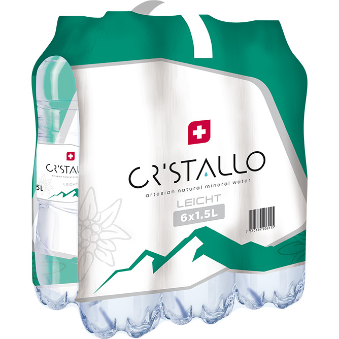 CRISTALLO grün, wenig Kohlensäure, Pet 2083 150 cl, 6 Stk.
