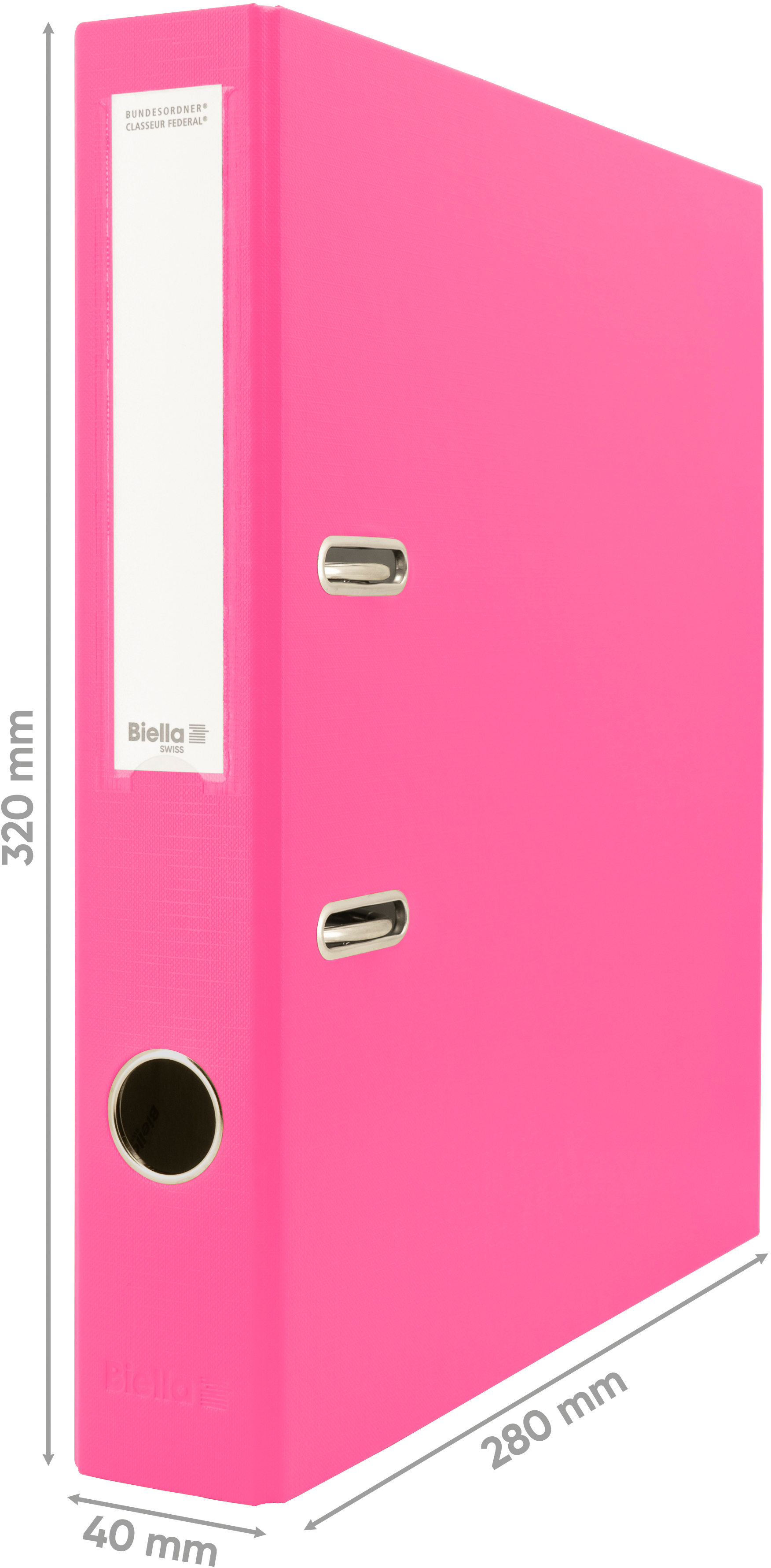 BIELLA Bundesordner 4cm 10341440U rosa A4