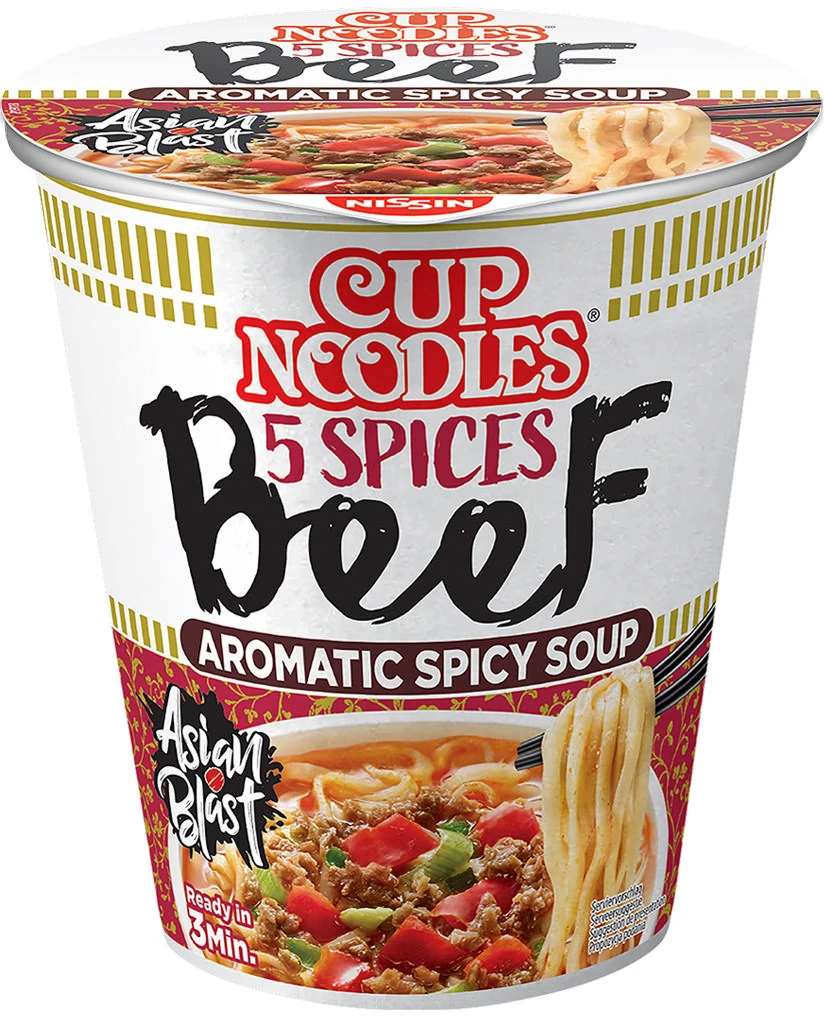 NISSIN Noodles Beef 2414 Cup 64g