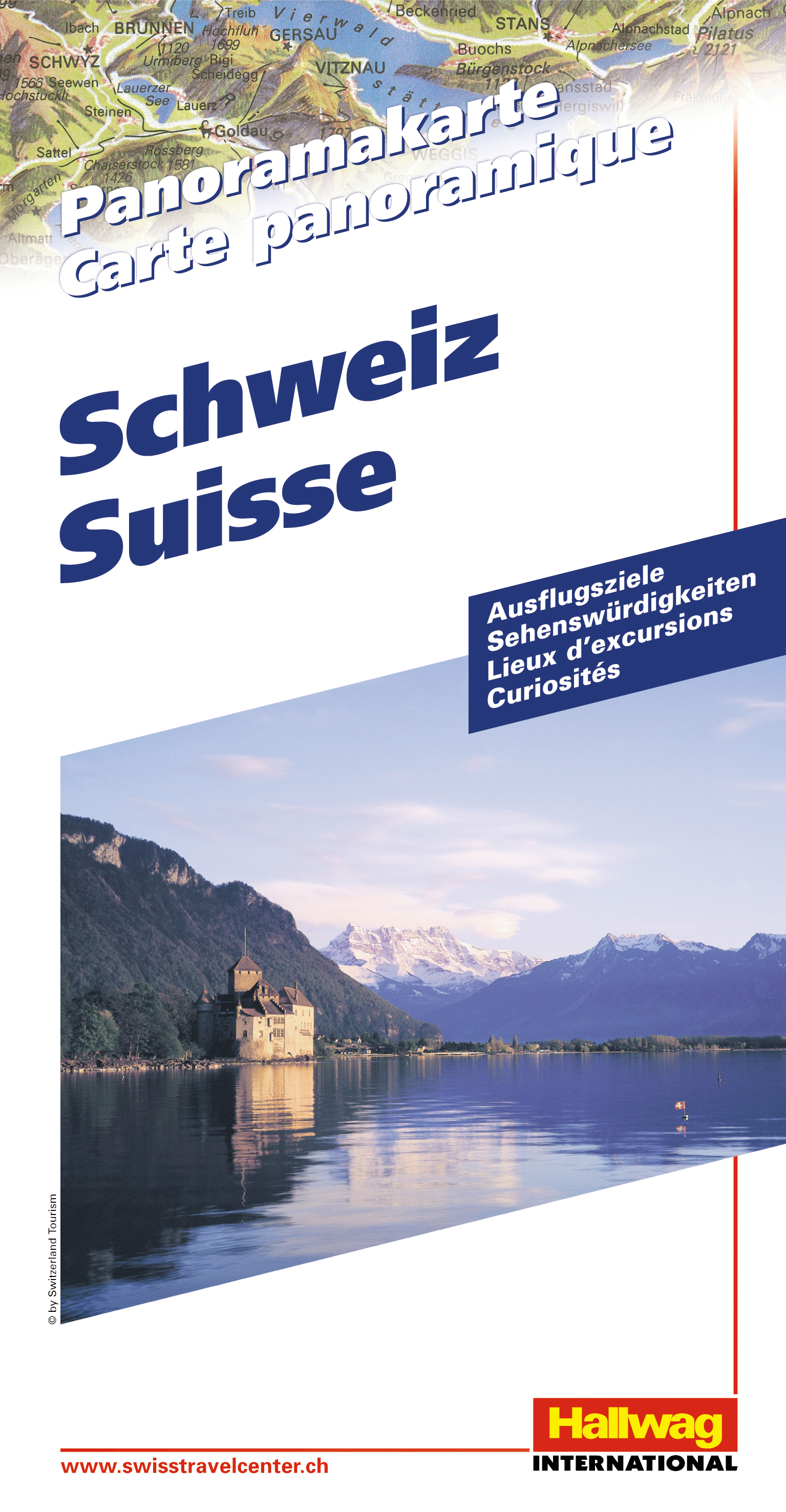 HALLWAG Panoramakarte 382831055 Schweiz