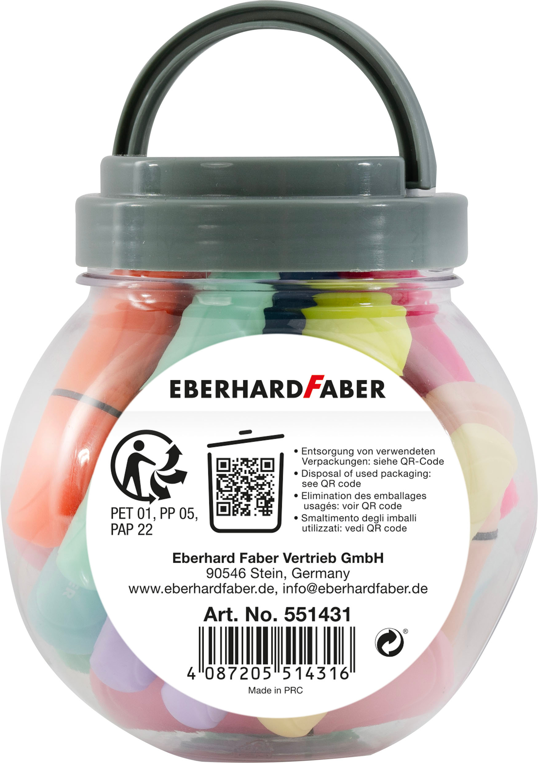 EBERHARD FABER Textmarker mini Bonboniere 551431 Pastell/Neon 12 Stück