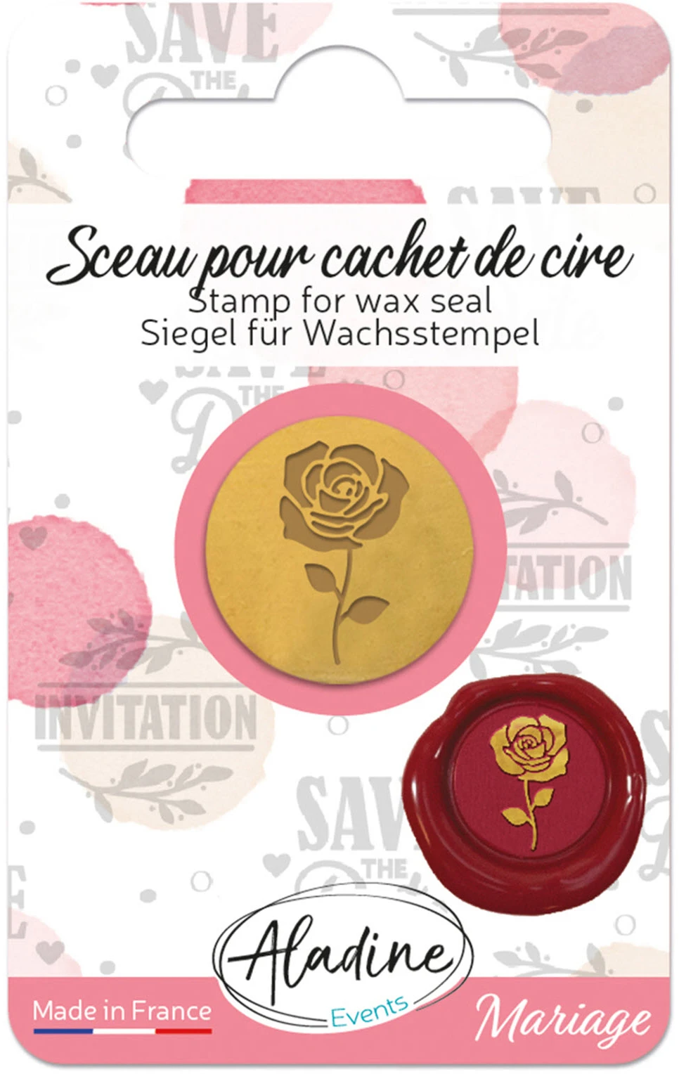 ALADINE Siegel für Wachsstempel 55482 Rose
