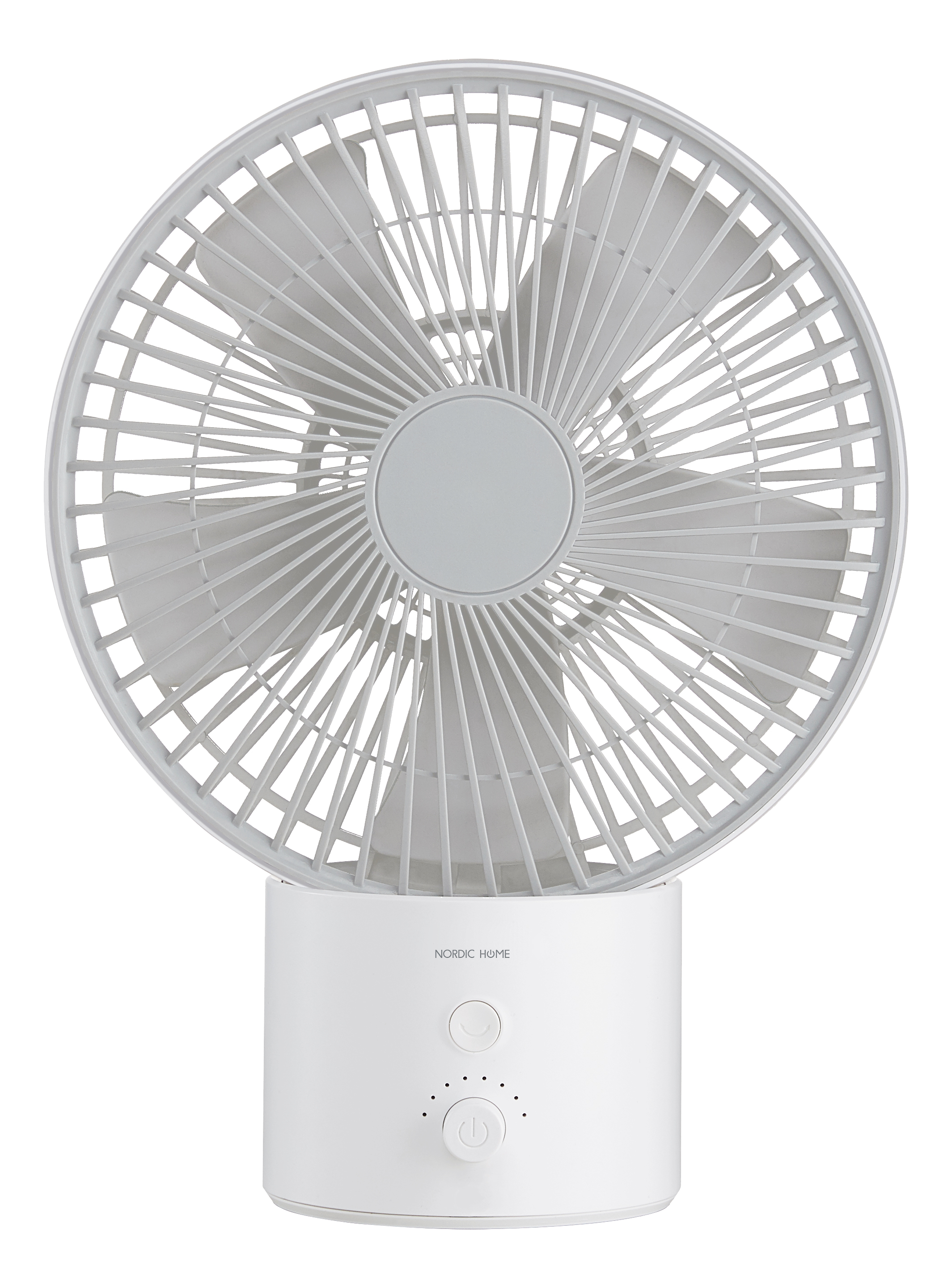 DELTACO USB Fan, Rechargable battery FT-775 Variable speeds White