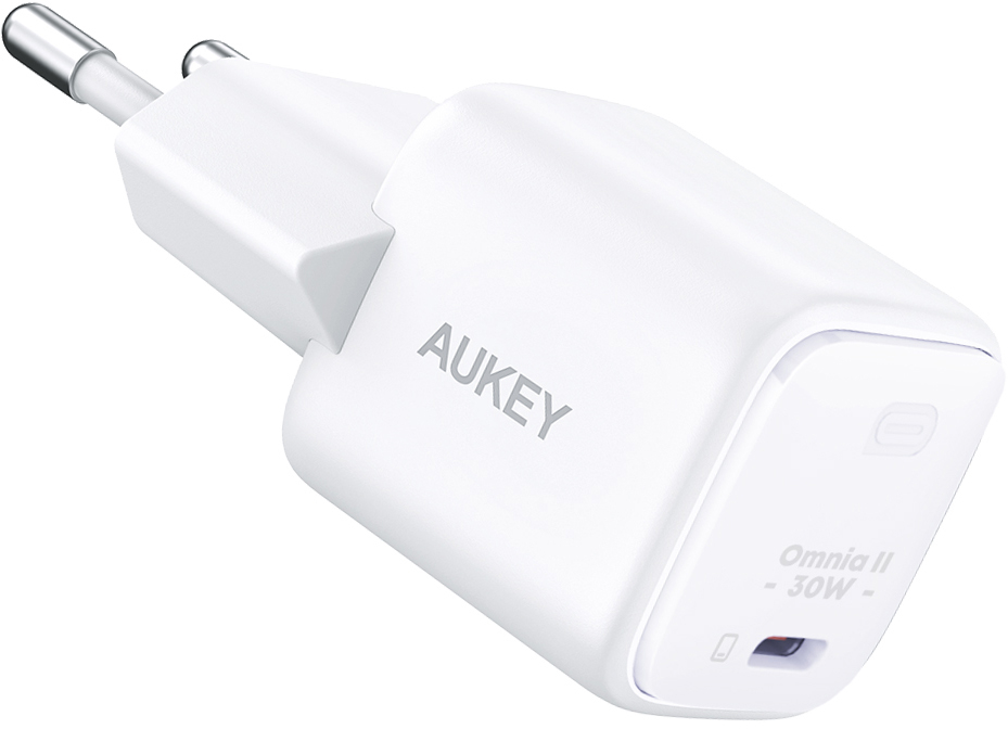 AUKEY Minima 30W GaN USB-C PA-B1L WH Wall Charger, White