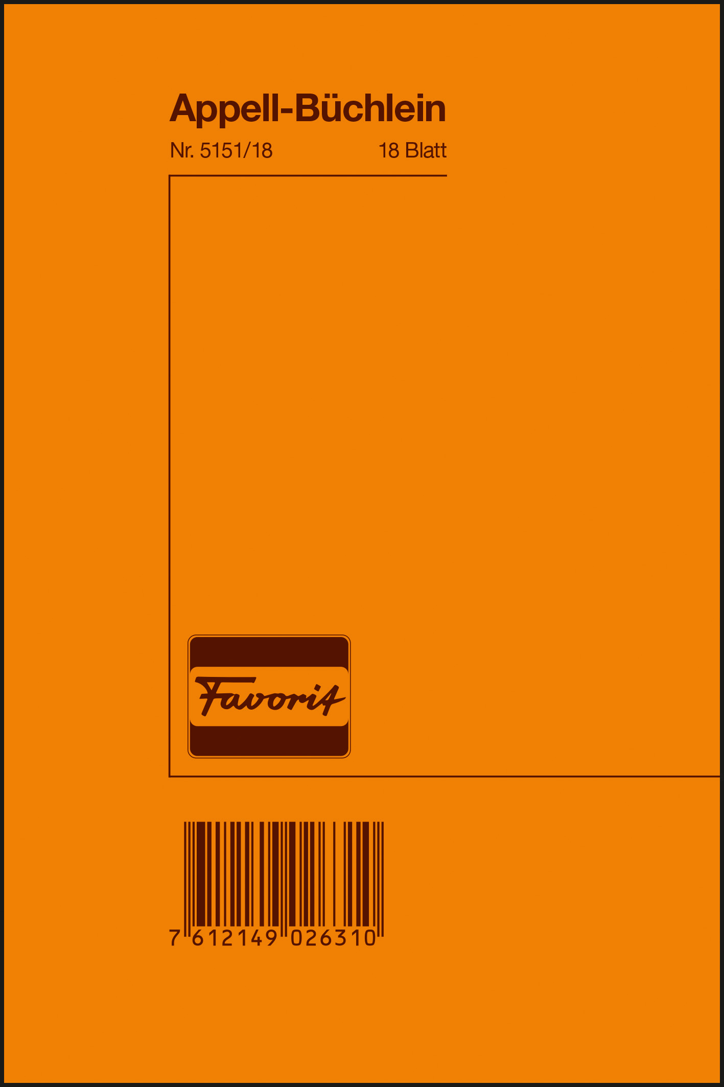 FAVORIT Appellbuch 12x18cm 5151/18 D 18 Blatt