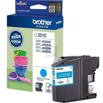 BROTHER Tintenpatrone cyan LC-221C MFC-J480/680/880 260 Seiten