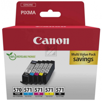 CANON Multipack Tinte PGBK/CMY/BK PGCL570/1 PIXMA MG5750 15/7ml CANON Multipack Tinte PGBK/CMY/BK PGCL570/1 PIXMA MG5750 15/7ml