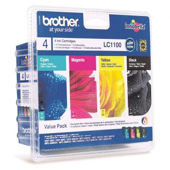 BROTHER Valuepack Tinte CMYBK LC-1100VALBP MFC-6490CW 450/325 Seiten BROTHER Valuepack Tinte CMYBK LC-1100VALBP MFC-6490CW 450/325 Seiten