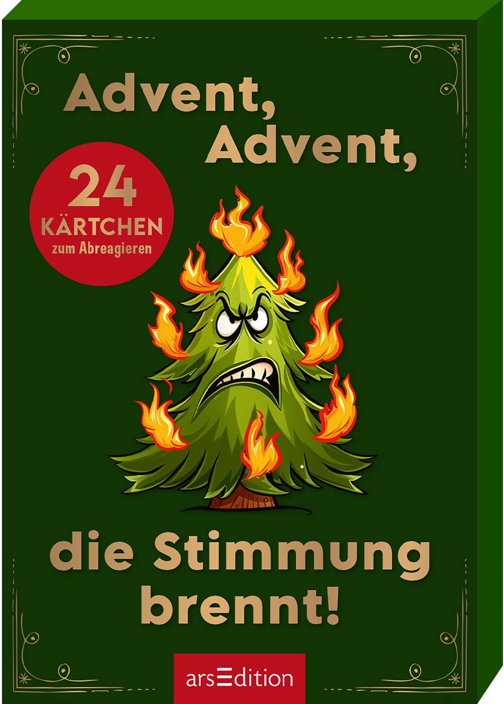 ARS EDITION Adventskalender 7.2x10.5cm 136214 24 Karten zum Abreagieren