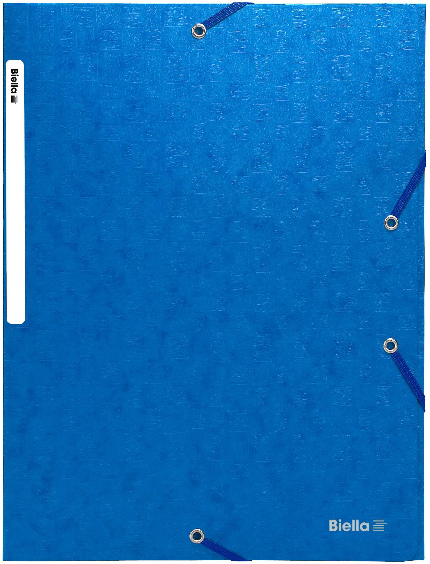 BIELLA Gummibandmappe A4 17840005U blau, 590gm2 220 Bl.