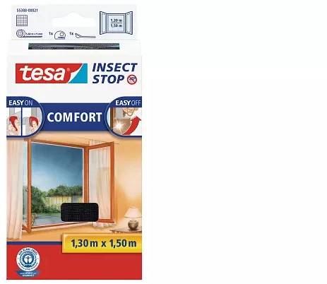 TESA Insect Stop COMFORT 1.3x1.5 m 55388-00021-01 anthrazit 1 Stück