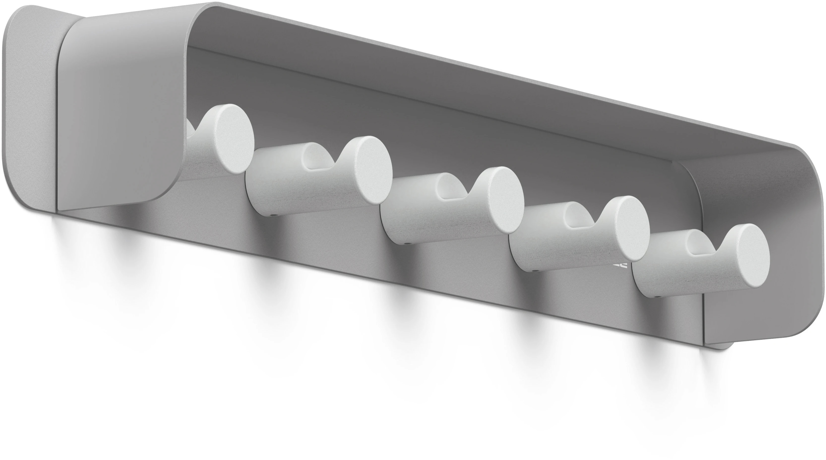 DURABLE Garderobenleiste DURASTORE 184710 grau, 5 Haken, 500mm