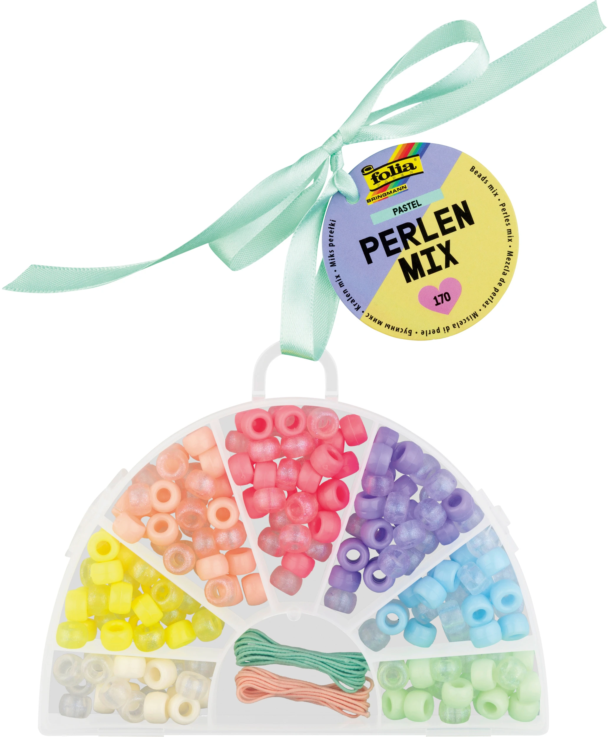 FOLIA Perlen Mix 32031 Pastel 170 Teile
