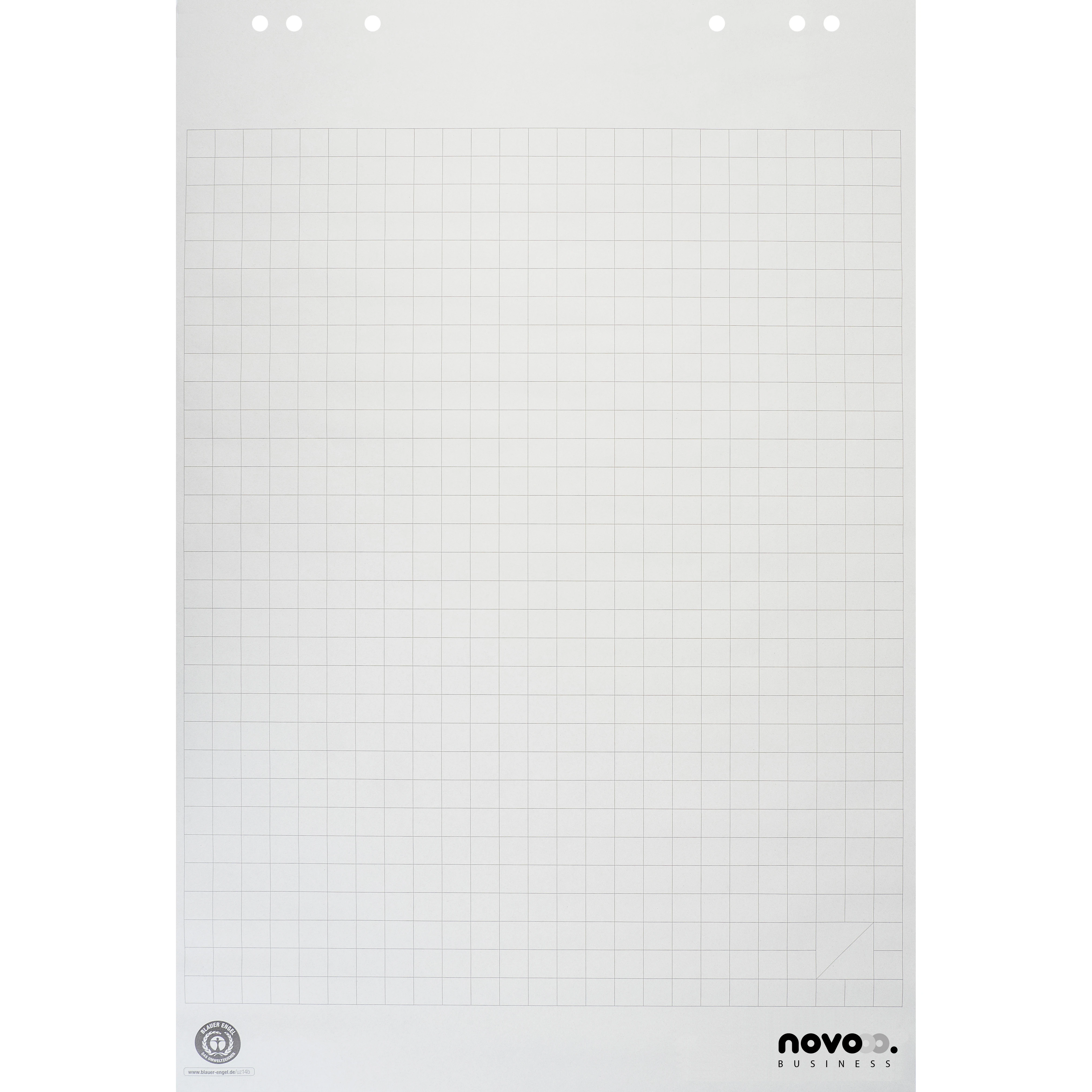 NOVOOO Flipchart-Block 80g 65x98cm 400174612 Recycling kariert 5x20 Blatt