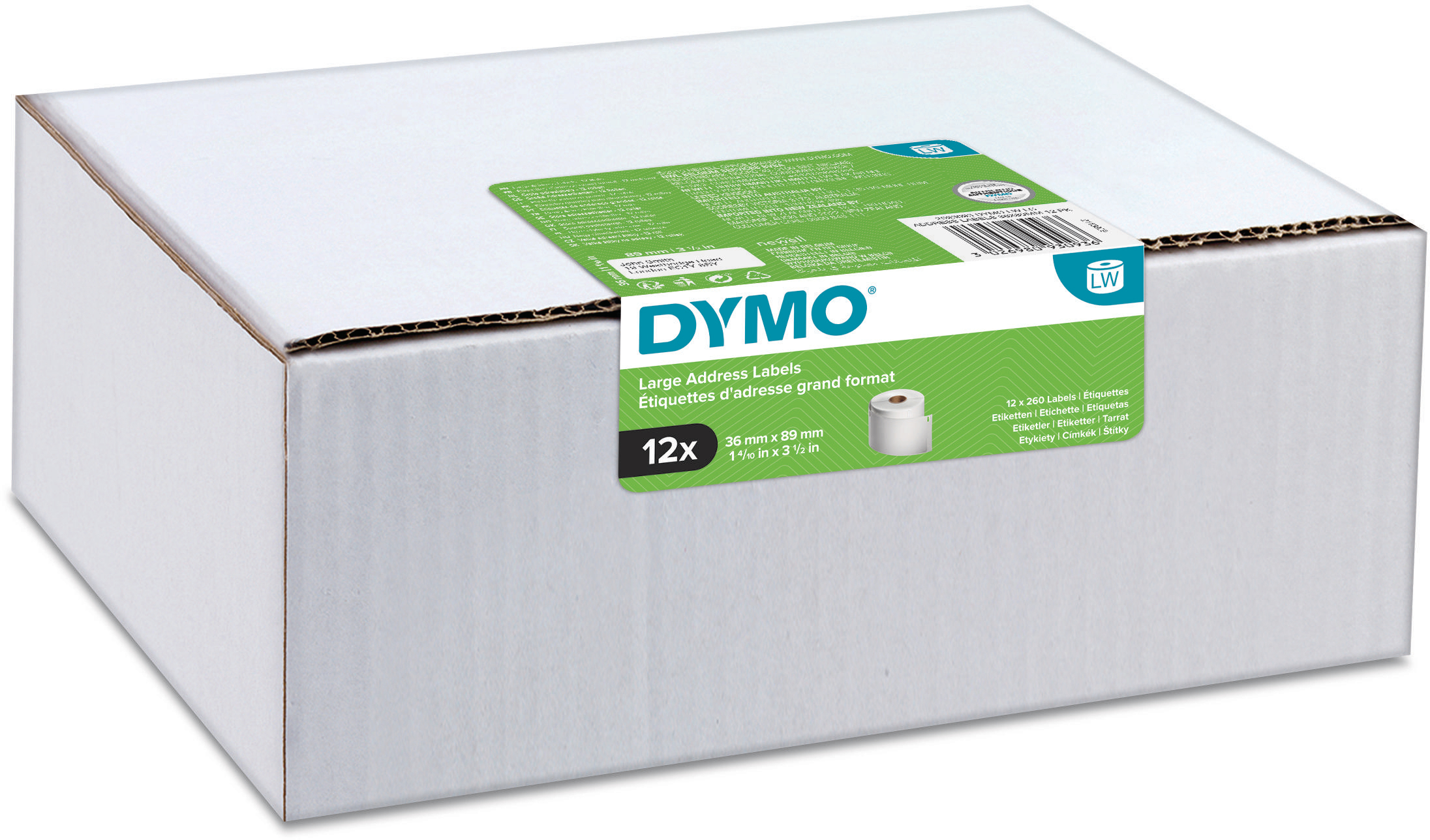 DYMO Adressetiketten 36x89mm 2093093 12 Rl./260 Stück