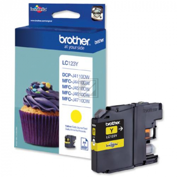 BROTHER Tintenpatrone yellow LC-123Y DCP-J4110DW 600 Seiten BROTHER Tintenpatrone yellow LC-123Y DCP-J4110DW 600 Seiten