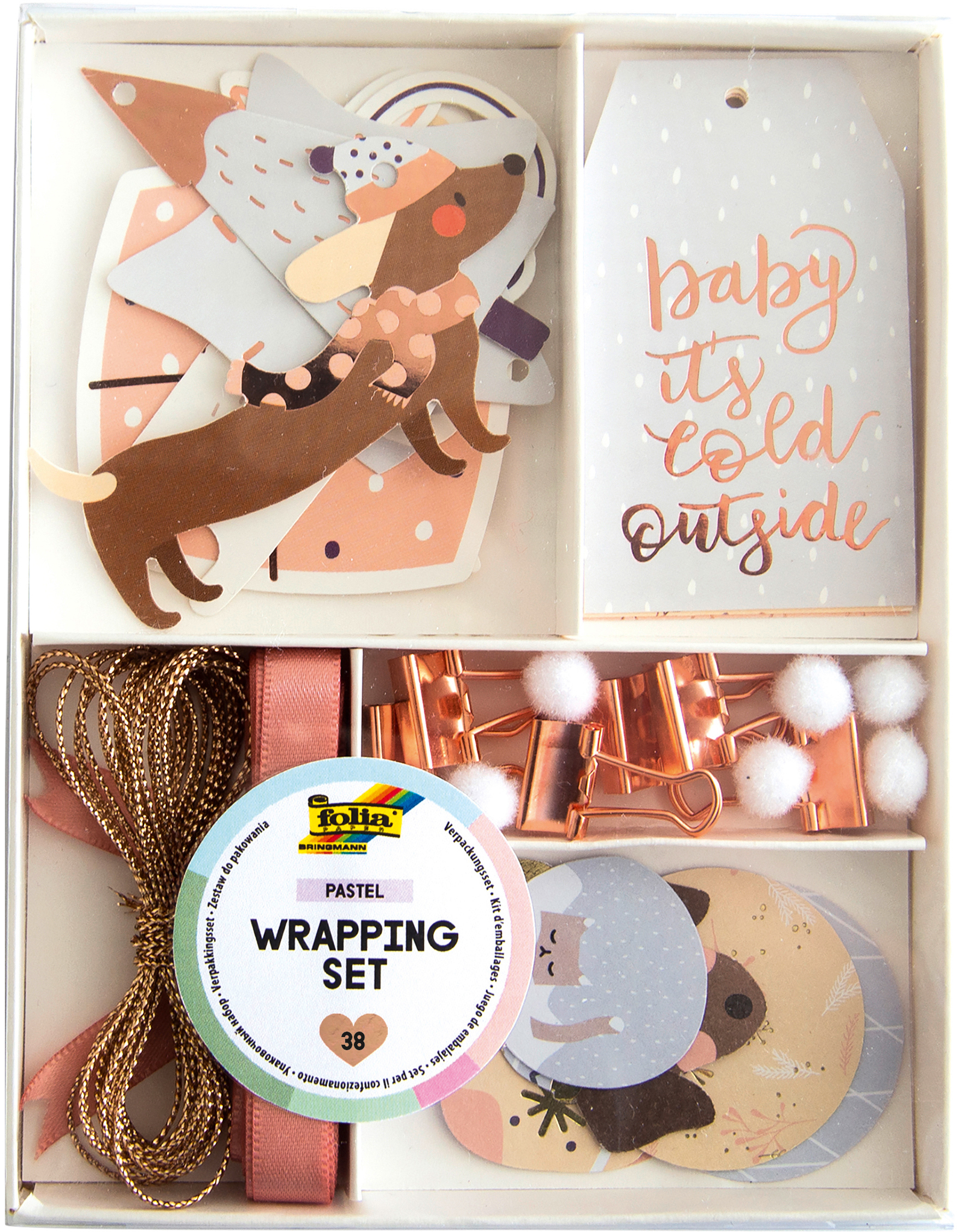 FOLIA Verpackungs Set 12121 Pastel Winter Wonderland