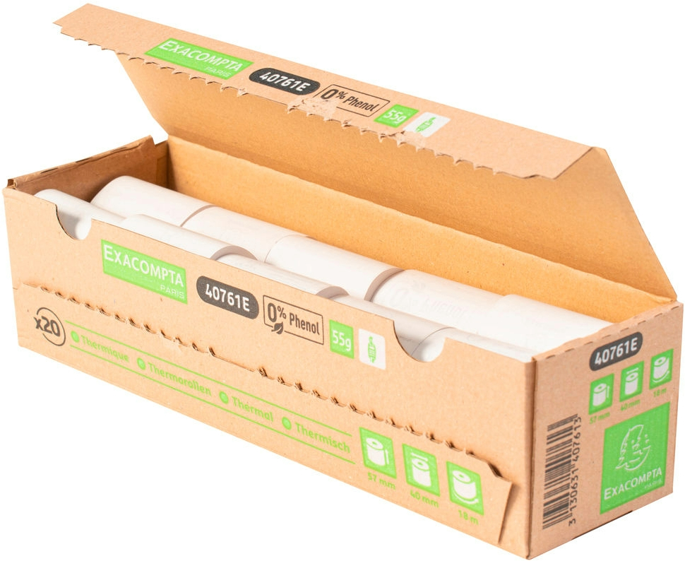 EXACOMPTA Thermopapierrolle 20Stk. 40761E 57x40mmx18m
