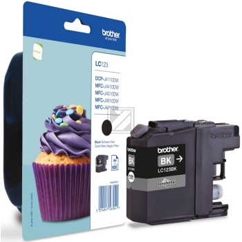 BROTHER Tintenpatrone schwarz LC-123BK DCP-J4110DW 600 Seiten