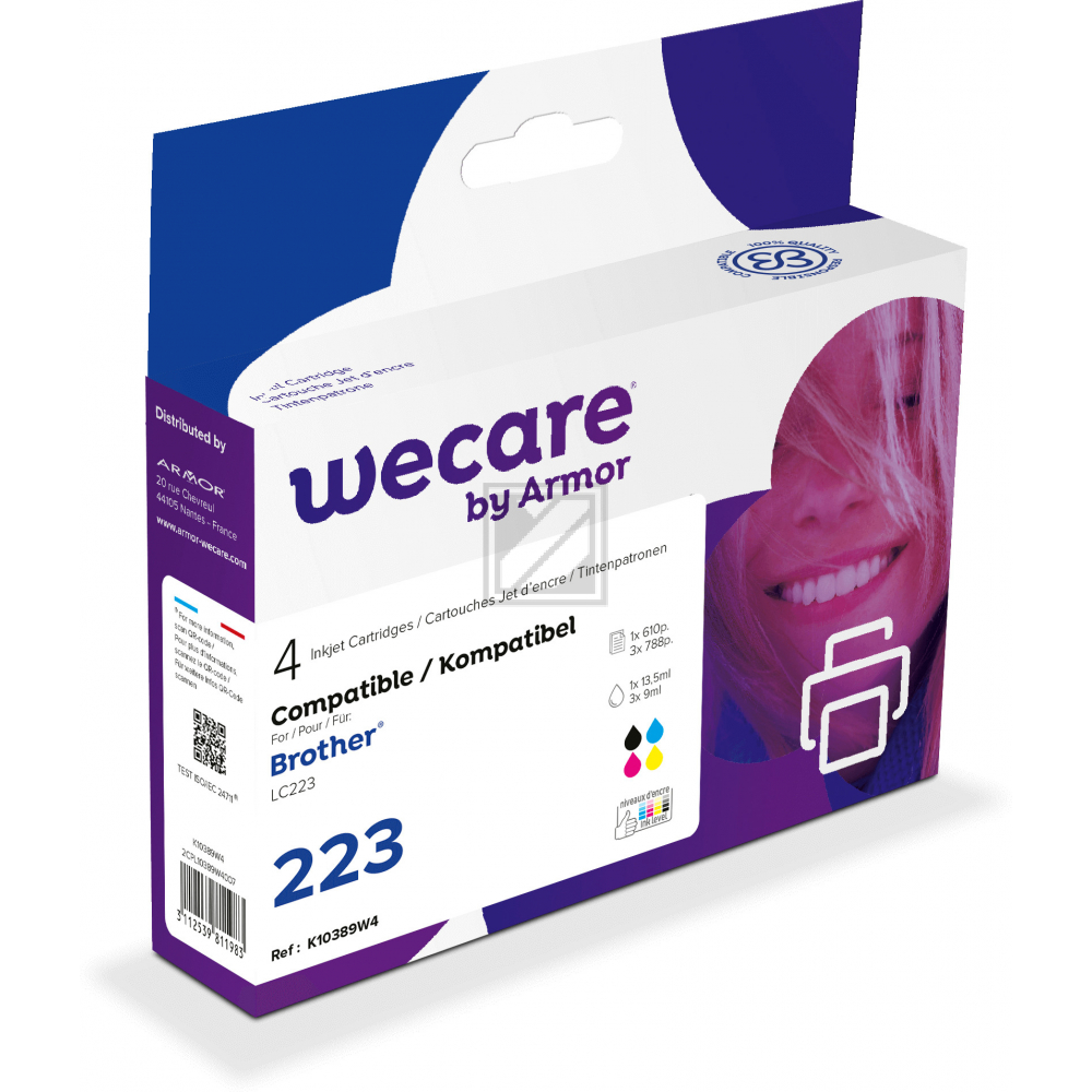WECARE Multipack rebuilt CMYBK LC-223VALWE z.Brother MFC-J5620DW 12/3x6ml WECARE Multipack rebuilt CMYBK LC-223VALWE z.Brother MFC-J5620DW 12/3x6ml