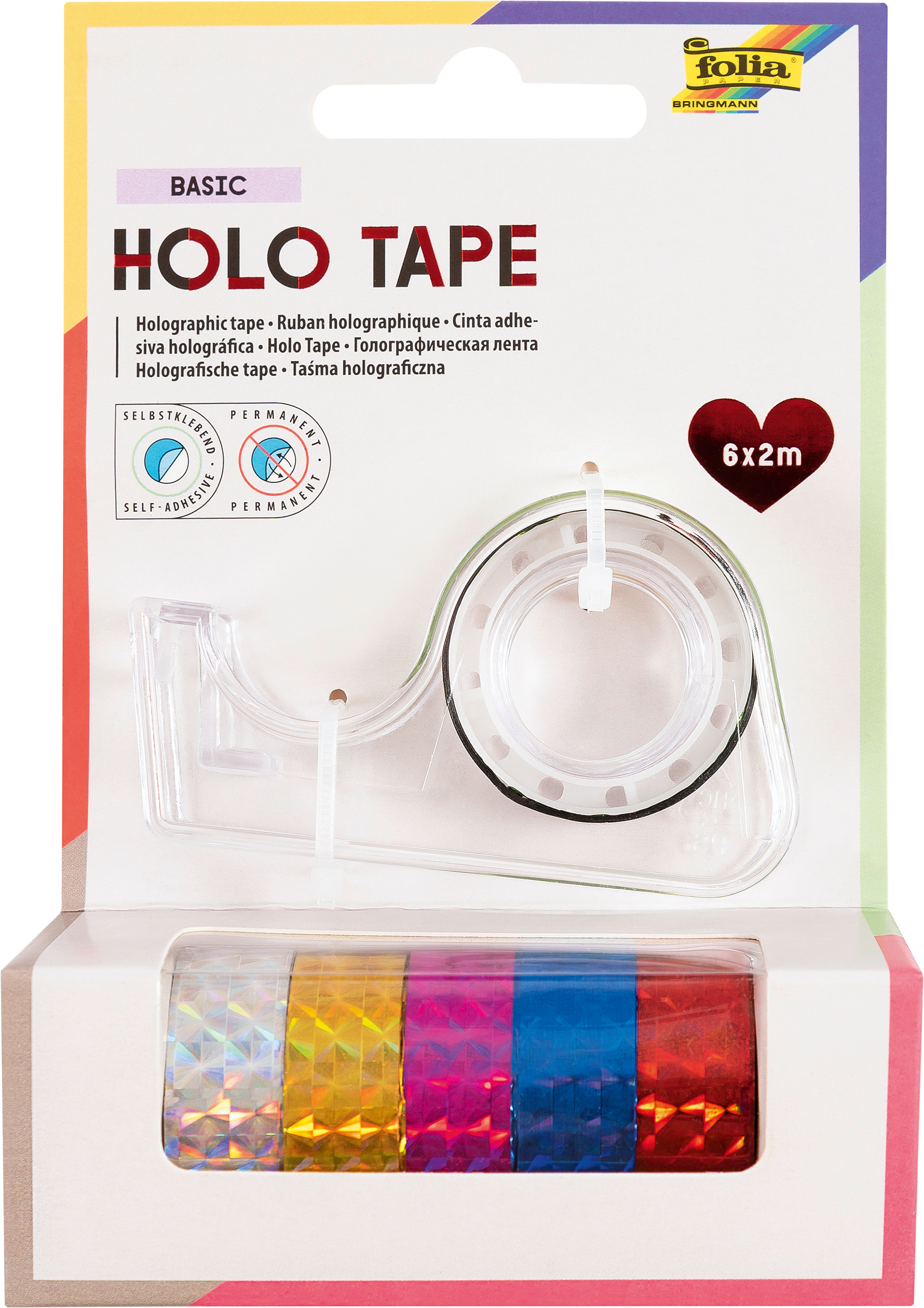 FOLIA Holo Tape 12mmx2m 306 Basic 6 Stück