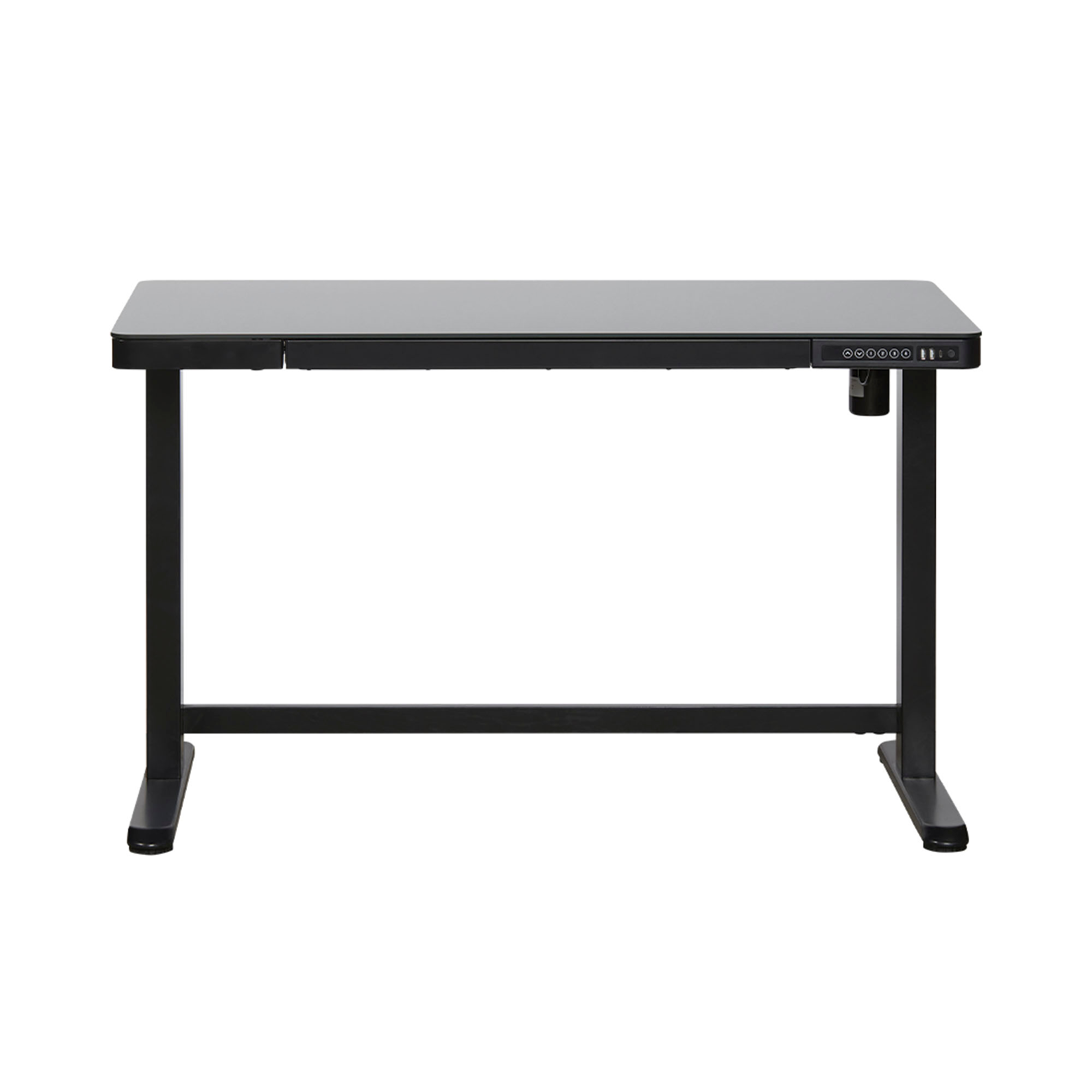 CONTINI Bürotisch ET118 120x60cm 102197 schwarz, Glas