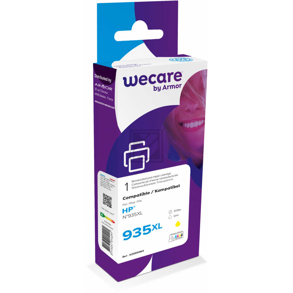 WECARE Tinte 935XL rebuilt yellow C2P26AEWE zu HP OJ Pro 6230 12ml WECARE Tinte 935XL rebuilt yellow C2P26AEWE zu HP OJ Pro 6230 12ml