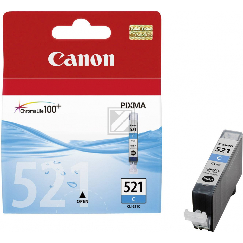 CANON Tintenpatrone cyan CLI-521C PIXMA MP 980 9ml CANON Tintenpatrone cyan CLI-521C PIXMA MP 980 9ml
