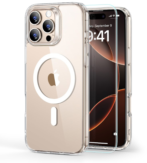 ESR Classic Hybrid Case MagSafe 1A79701 +Glass iPhone 16 Pro Max Cl.