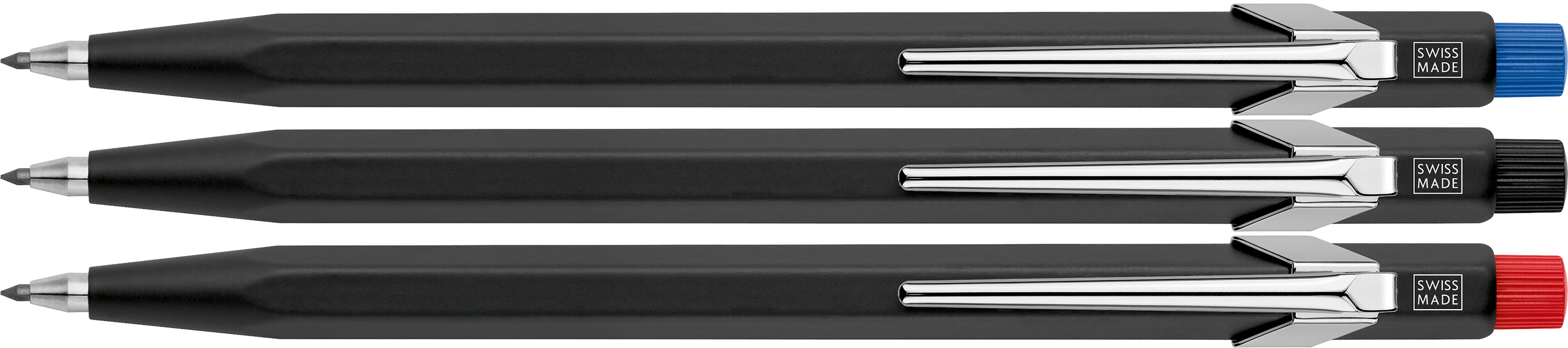 CARAN D'ACHE Druckbleistift Fixpencil 3mm 3.288 schwarz, Knopf ass.