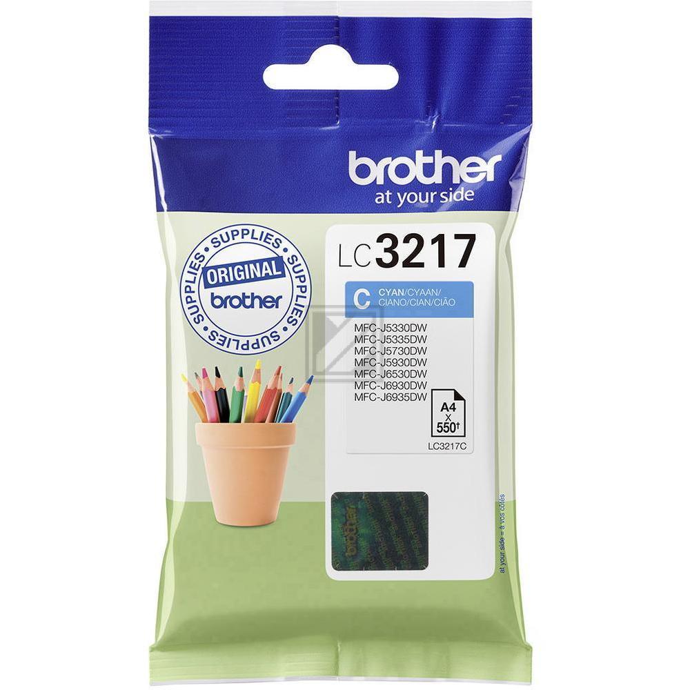 BROTHER Tintenpatrone cyan LC-3217C MFC-J6530DW 550 Seiten