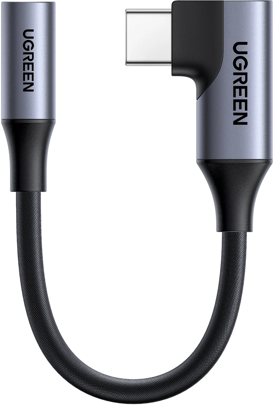 UGREEN Audio Adapter USB-C-3.5mm 95589 90 Degree, Grey